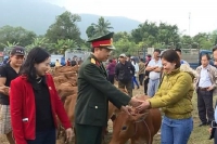 Viettel tặng 60 con bò giống cho các hộ nghèo ở Bá Thước