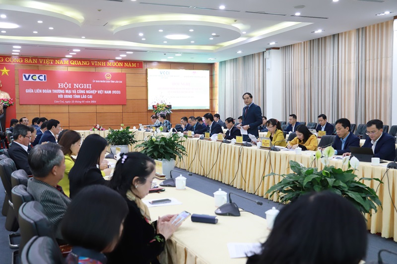 Buổi làm việc giữa đoàn công tác của VCCI với UBND tỉnh Lào Cai