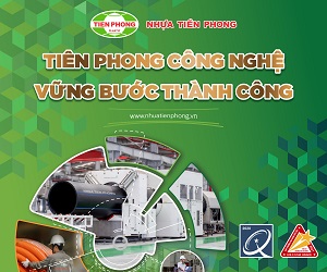 banner Nhựa Tiền Phong treo trên báo điện tử